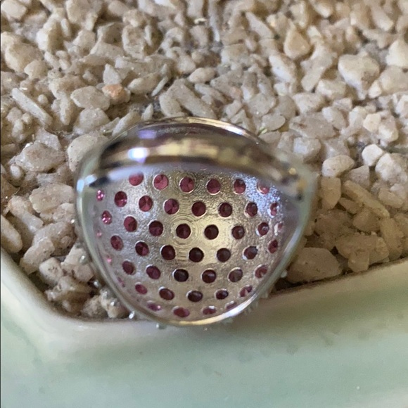 Vintage 925 pink raspberry theodolite garnet ring - Picture 3 of 8